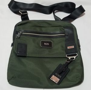 Tumi Green crossbody messenger bag